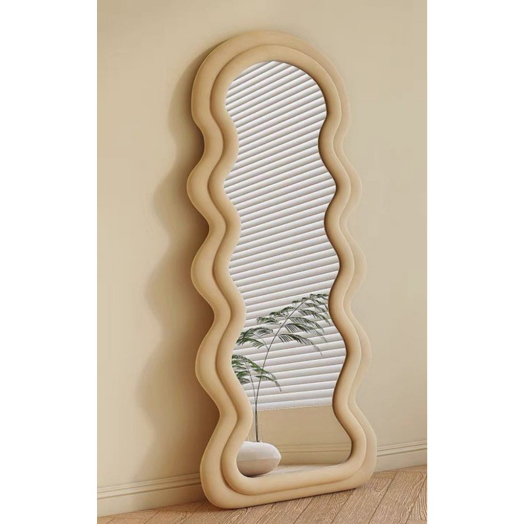 Gương Sóng bọc nỉ soi toàn thân, nỉ Hàn nhập khẩu Kt 70x170cm - Decor_Homes