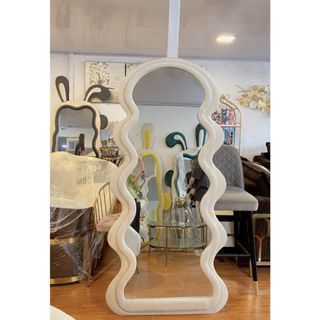 Gương Sóng bọc nỉ soi toàn thân, nỉ Hàn nhập khẩu Kt 70x170cm - Decor_Homes