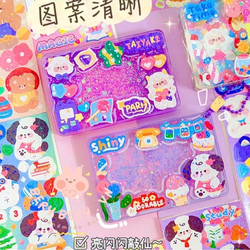 Set 100 miếng dán trang trí sổ, sticker dán trang trí nhiều mẫu trang trí ảnh idol, toploader, ánh hologram siu rẻ