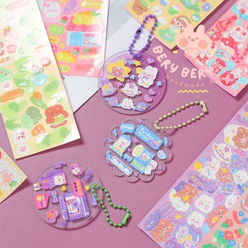 Set 100 miếng dán trang trí sổ, sticker dán trang trí nhiều mẫu trang trí ảnh idol, toploader, ánh hologram siu rẻ