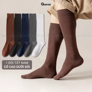 Tất nam dài công sở GOMTAT cao dưới gối, chất liệu cotton mềm mịn hút ẩm, thoáng khí, khử mùi êm chân - LUX-1804