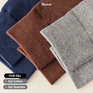 Tất nam dài công sở GOMTAT cao dưới gối, chất liệu cotton mềm mịn hút ẩm, thoáng khí, khử mùi êm chân - LUX-1804