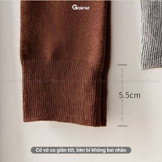 Tất nam dài công sở GOMTAT cao dưới gối, chất liệu cotton mềm mịn hút ẩm, thoáng khí, khử mùi êm chân - LUX-1804