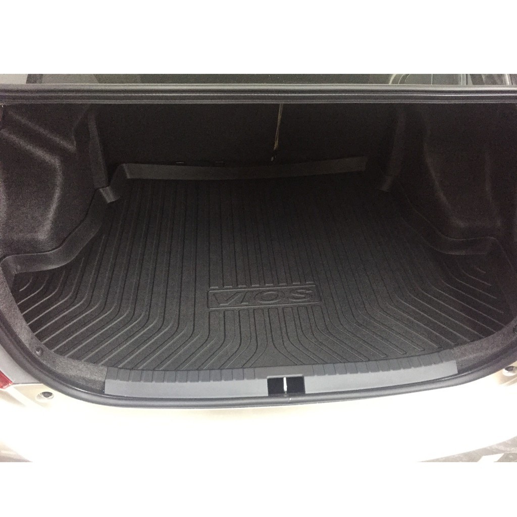 Lót cốp nhựa dẻo Toyota Vios 2014-2022, Chất liệu nhựa dẻo không mùi, vệ sinh dễ dàng, chống thấm nước