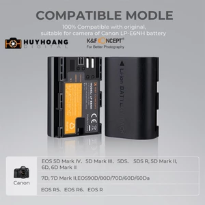 Bộ 2 pin K&F Concept LP-E6NH dung lượng 2600mAh KF28.0098