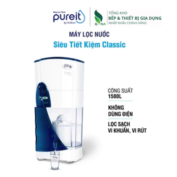 [KHÔNG DÙNG ĐIỆN | BẢO HÀNH 6 THÁNG] Máy lọc nước uống gia đình Pureit Classic
