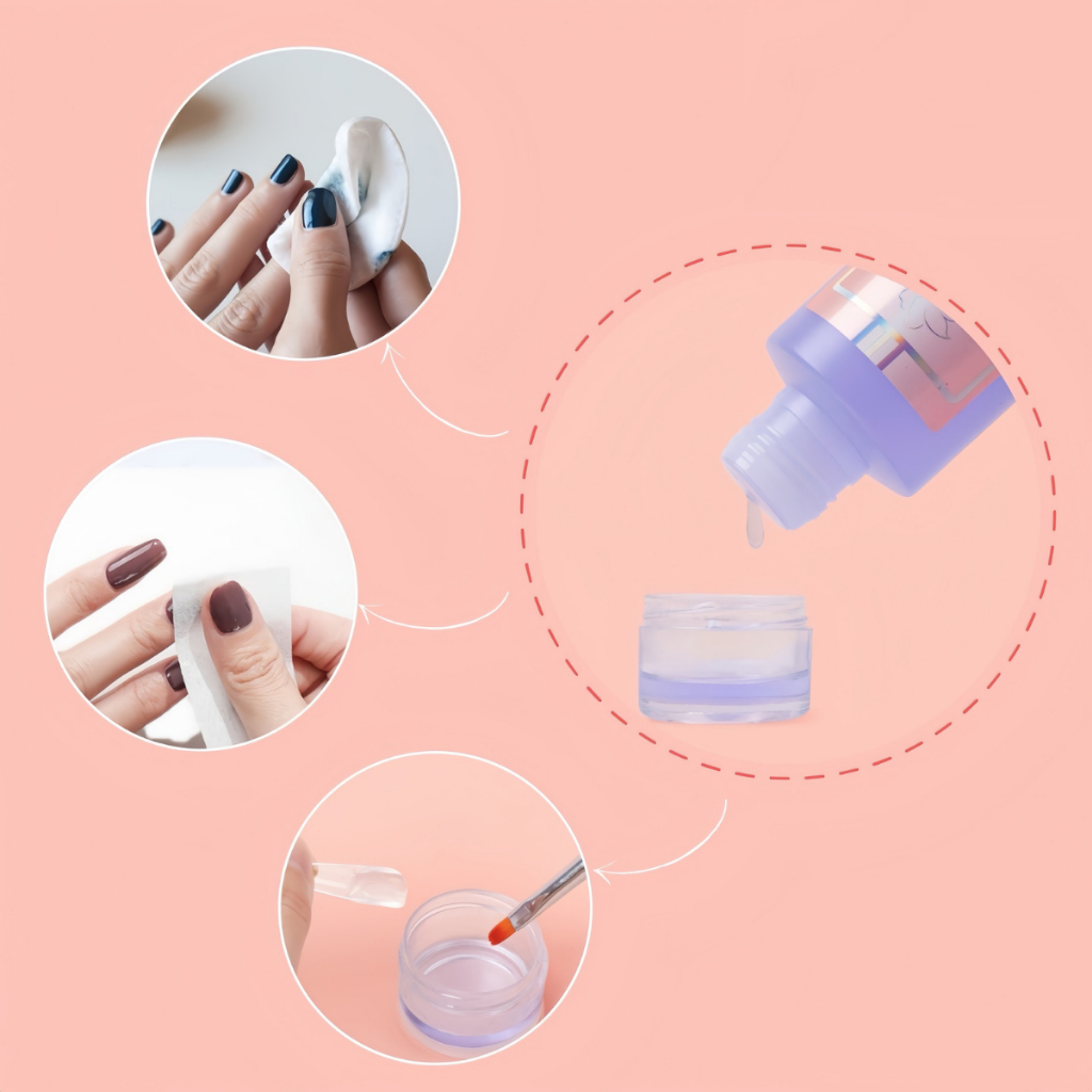 [Gía tốt] Nước lau gel Li-nail chính hãng (200ml) có mùi thơm -  cồn lau gel chuyên dụng cho dân làm móng