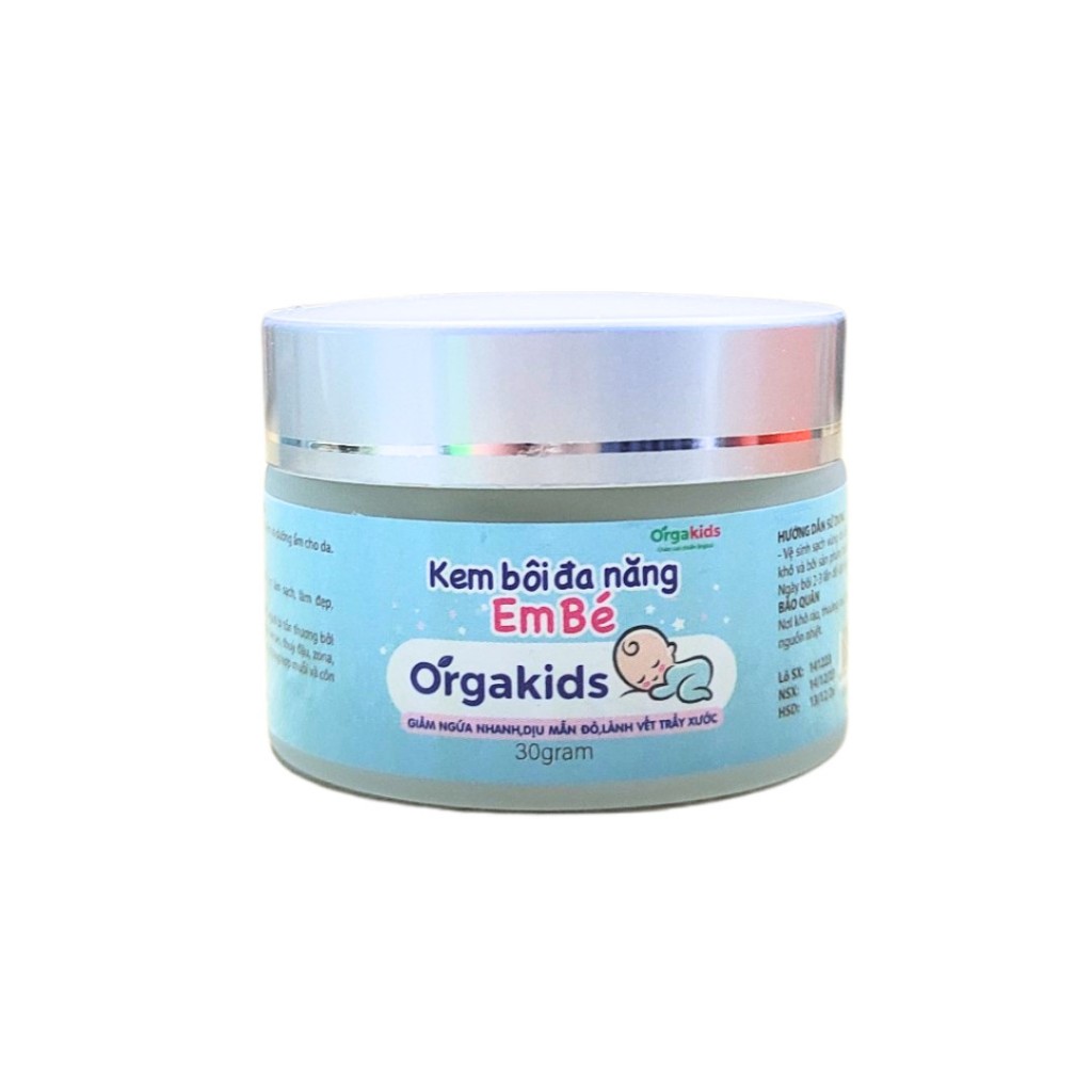 Kem bôi đa năng cao cấp cho bé Orgakids giảm ngứa nhanh, dịu mẩn đỏ lành vết trầy xước, làm mềm da trẻ nhỏ - lọ 30g
