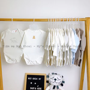 6-9/9-12M Z.R body chip dài tay cotton orgaic cho bé yêu