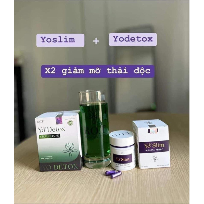 Combo giảm kí yoslim cấp tốc 16 ngày kèm 20 gói yodetox chính hãng 