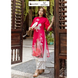 SWANLAKE | Quần lụa bóng áo dài lưng nẹp dây kéo cao cấp, phom đứng - Q10046LW02