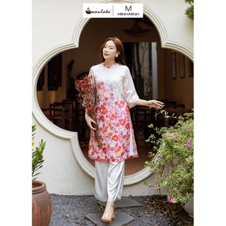 SWANLAKE | Quần lụa bóng áo dài lưng nẹp dây kéo cao cấp, phom đứng - Q10046LW02