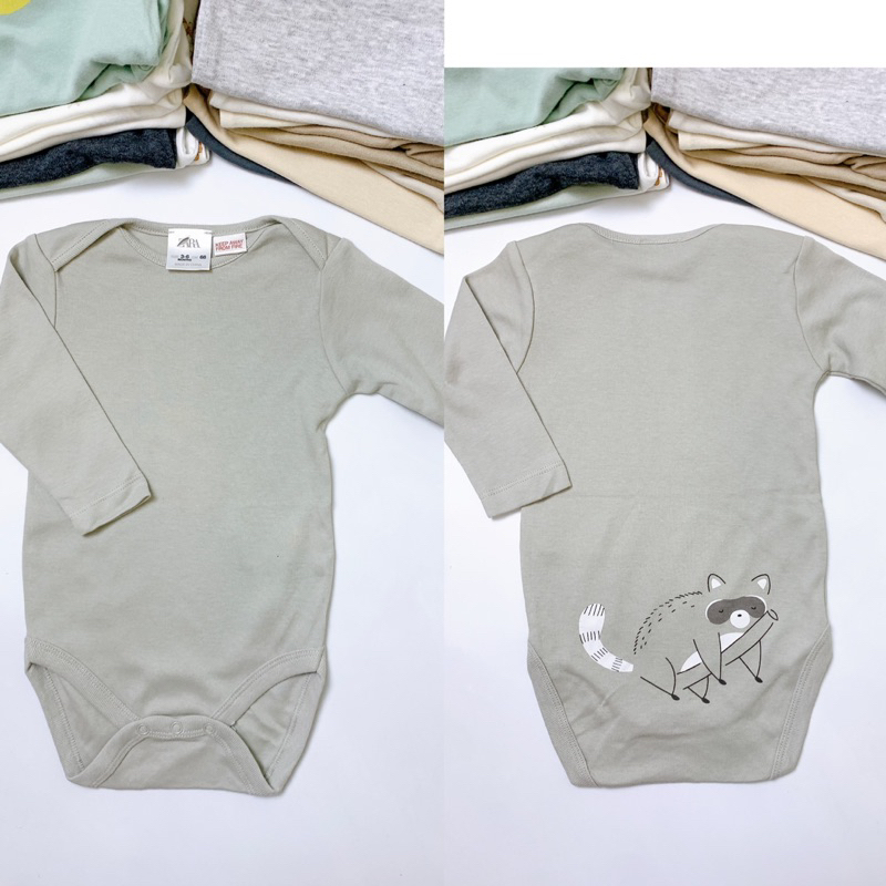 [MD71] 6-9/9-12M Z.R body chip dài tay cotton orgaic cho bé yêu