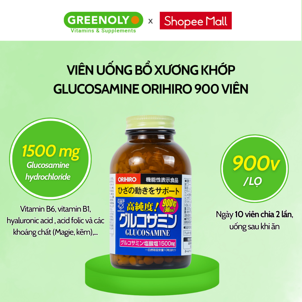 Ảnh Viên uống bổ sung Glucosamine ORIHIRO Nhật Bản giảm đau xương khớp 900 viên - 950 viên 3
