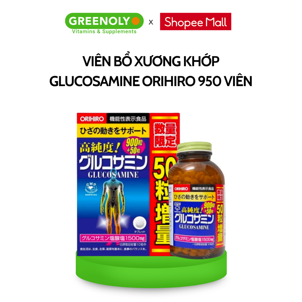 Ảnh Viên uống bổ sung Glucosamine ORIHIRO Nhật Bản giảm đau xương khớp 900 viên - 950 viên 4