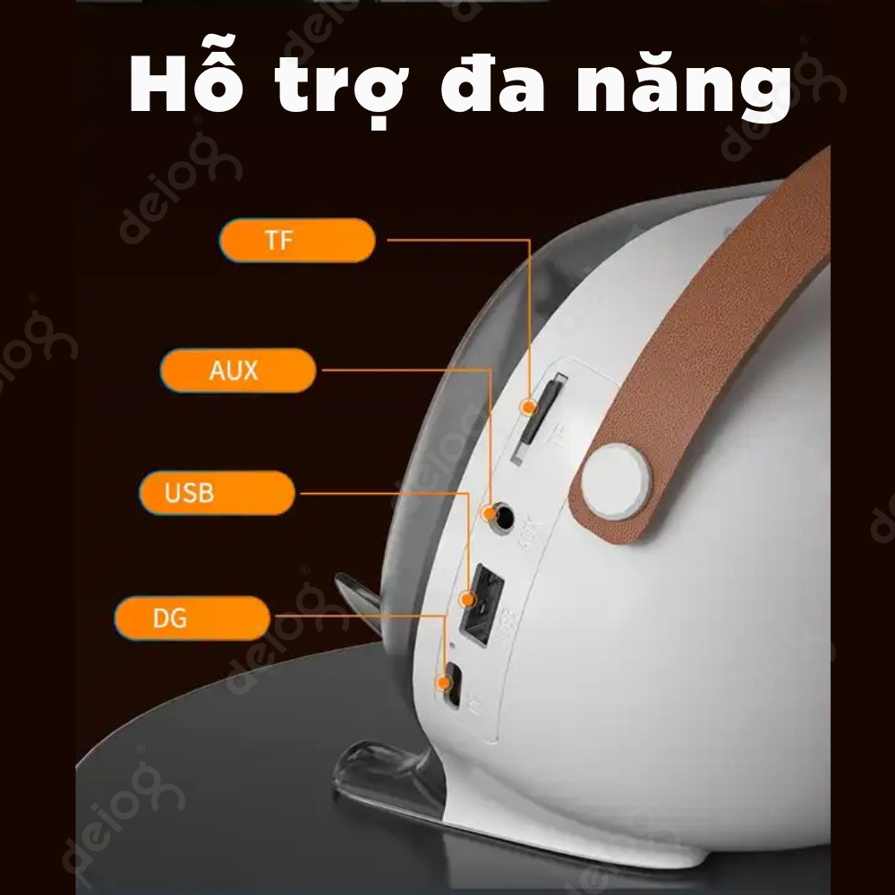 Loa bluetooth karaoke L37 âm thanh sống động bass mạnh kiêm giá đỡ điện thoại dãy đèn led RGB 7 màu