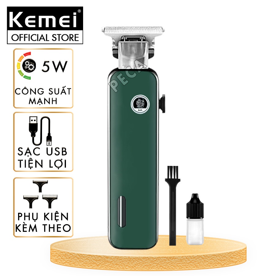Ảnh Tông đơ chấn viền cao cấp Kemei KM-5098 thiết kế độc đáo kết hợp cạo đầu, khắc tóc, fade trắng chân tóc- Hàng chính hãng 1