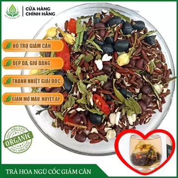 ✅[CHÍNH HÃNG] Trà Hoa Ngũ Cốc Giảm Cân gồm Hạt Muồng, Gạo Lứt, Đậu Đen, Hoa Nhài, Hoa Hồng, Hoa Hòe, Cỏ Ngọt, Đậu Đỏ
