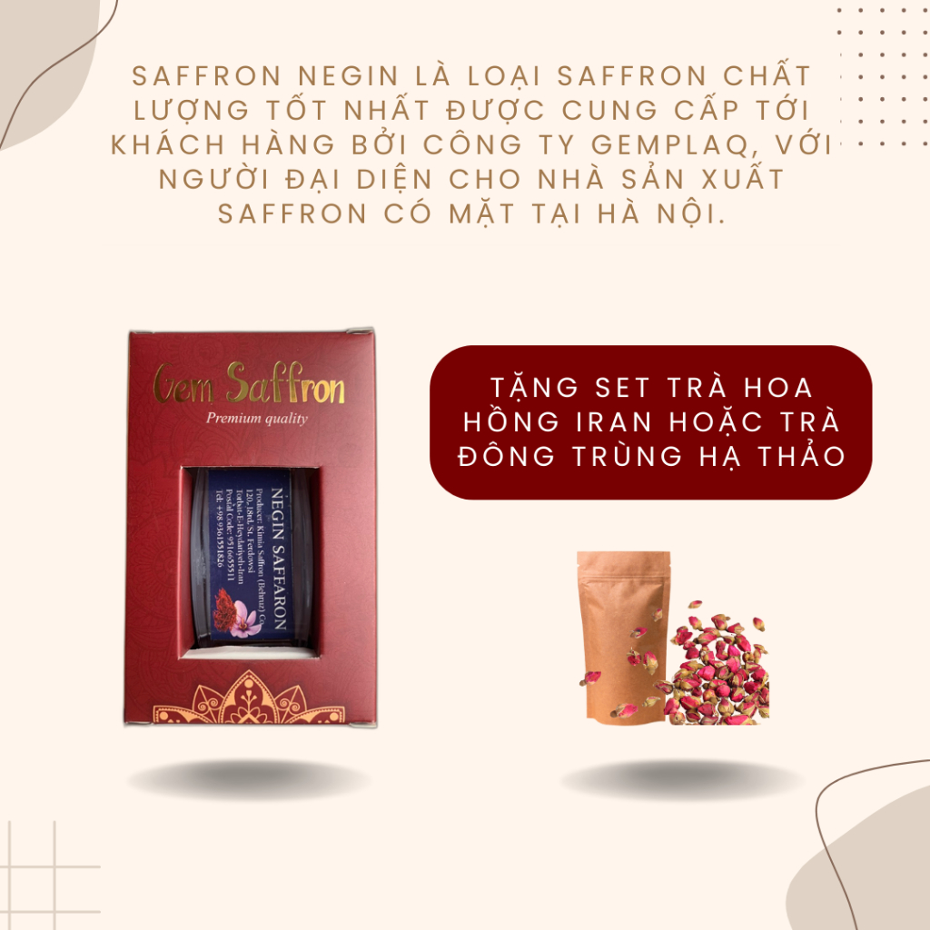 Gem Saffron 2G - Nhụy hoa nghệ tây Negin thiên nhiên IRAN nhập khẩu ...