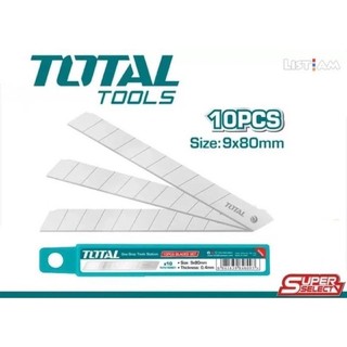 ĐỒ NGHỀ TOTAL Bộ 10 lưỡi dao 9x80mm THT5190901