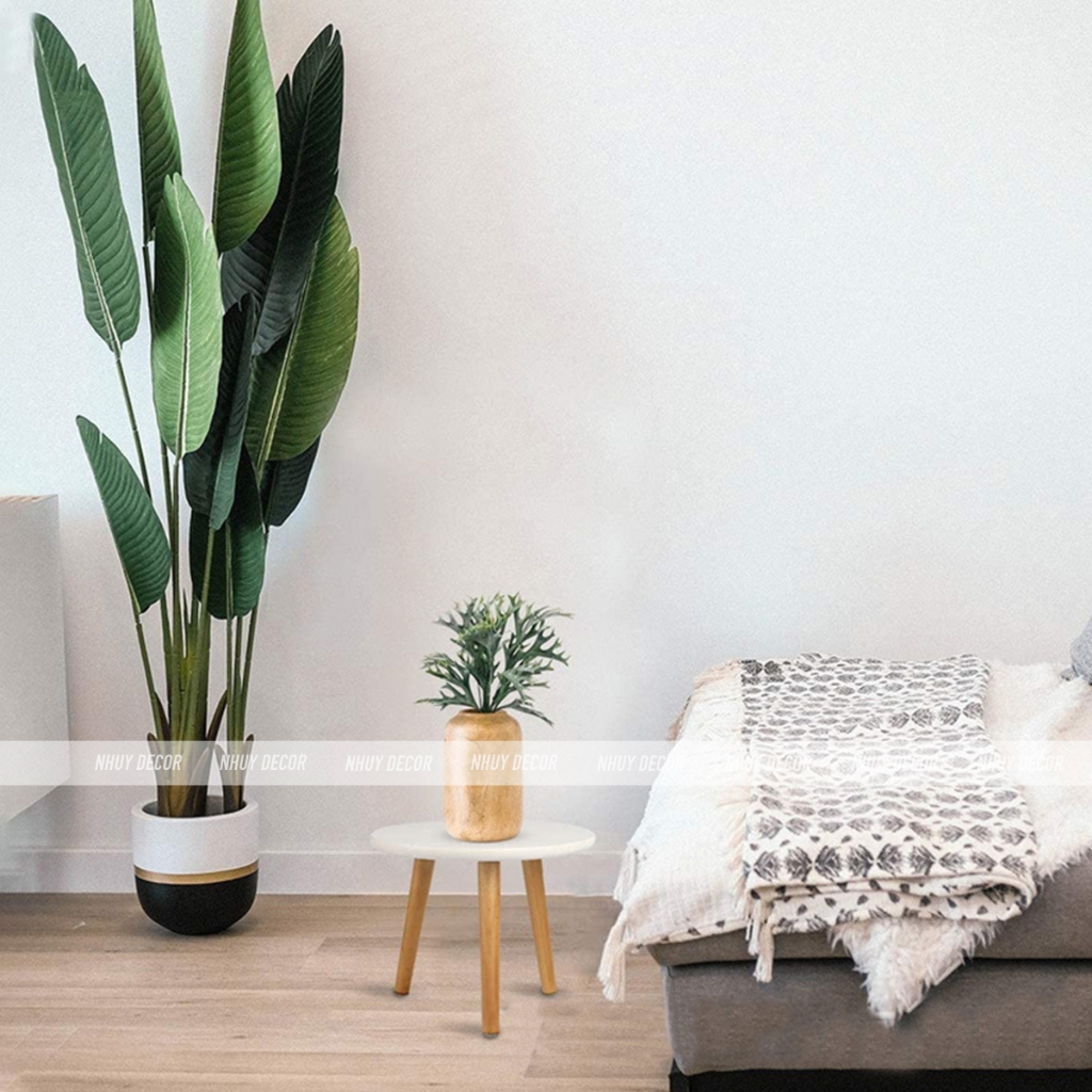 Bàn trà sofa tròn ngồi bệt mini 40cm phong cách vintage dùng làm bàn decor phòng ngủ siêu xinh