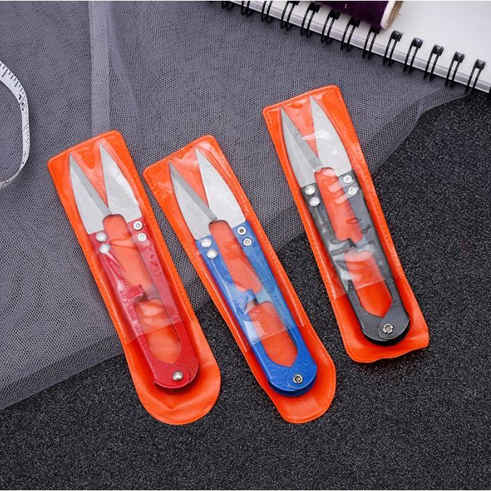 Kéo bấm kéo nhấp cắt chỉ màu ngẫu nhiên