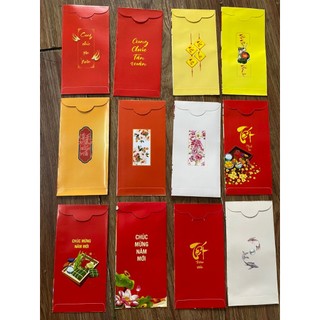 10 cái lì xì Tết tươi sáng, bản to chất liệu giấy sang trọng kt 16*8 cm