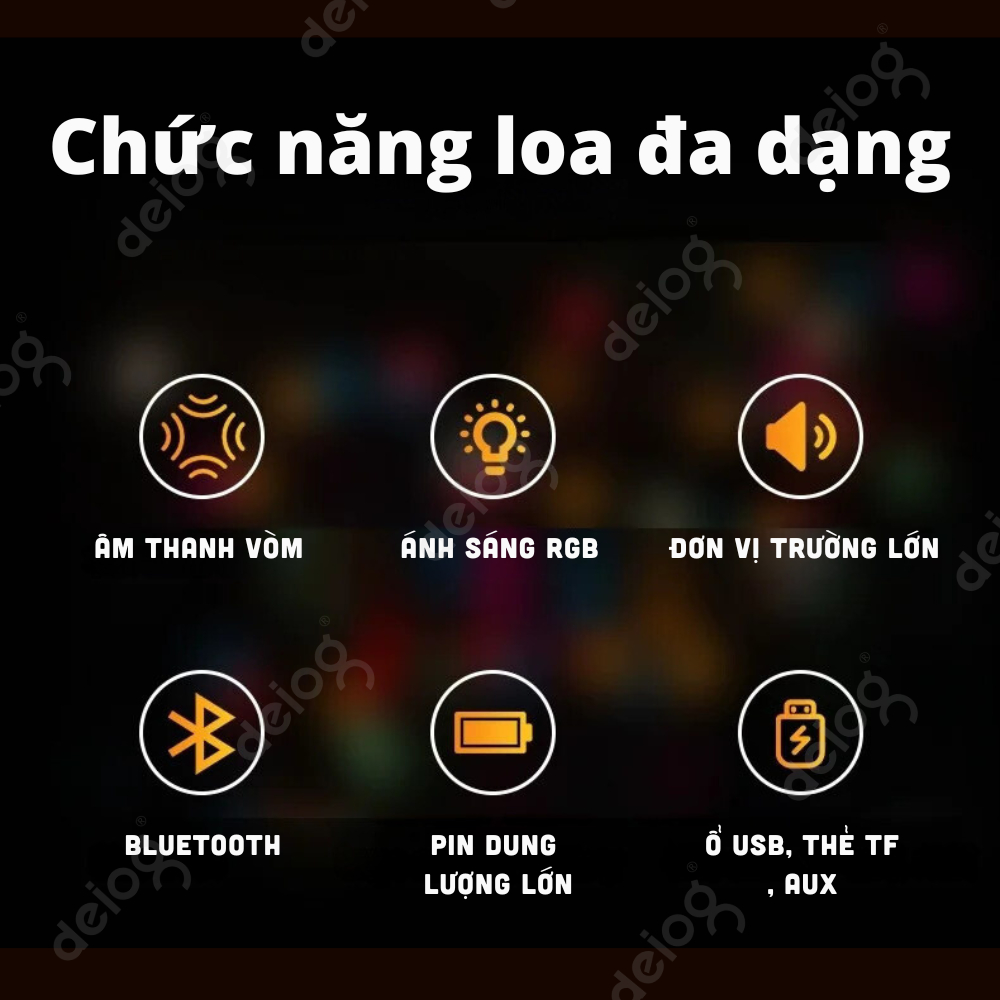 Loa bluetooth karaoke L37 âm thanh sống động bass mạnh kiêm giá đỡ điện thoại dãy đèn led RGB 7 màu