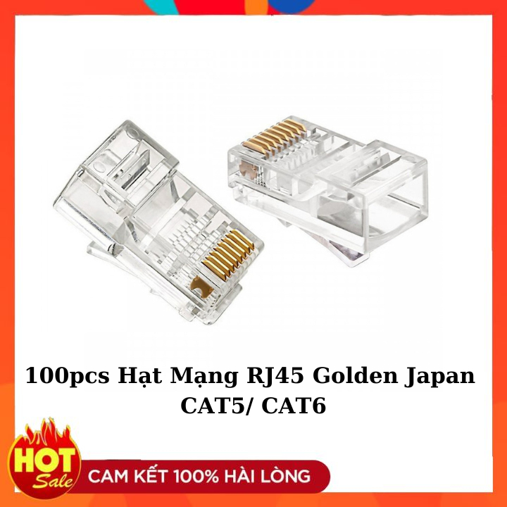 Đầu Bấm Mạng RJ45 GOLDEN JAPAN CAT5/ CAT6 - Túi 100pcs | Shopee Việt Nam