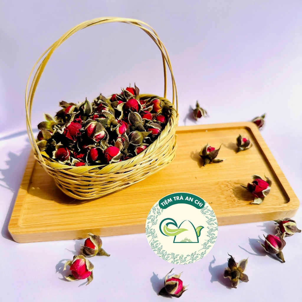100g Trà Nụ hoa hồng Tây Tạng sấy khô, đỏ, đẹp, không vụn giúp an thần, đẹp da, chống lão hóa