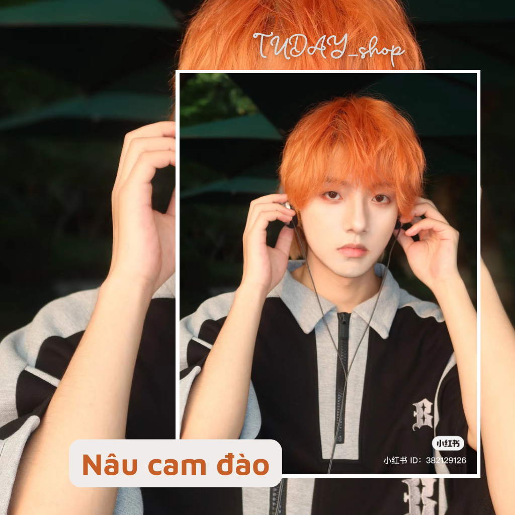 Thuốc Nhuộm Tóc Màu NÂU CAM ĐÀO Nam | Tudayhair, Tudayhairs