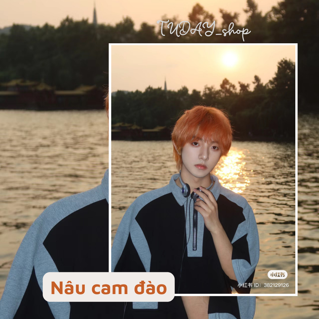 Thuốc Nhuộm Tóc Màu NÂU CAM ĐÀO Nam | Tudayhair, Tudayhairs