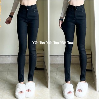 Quần jeans ôm đen Yến Tee, chất jeans cotton mềm ,co dãn tốt #8800