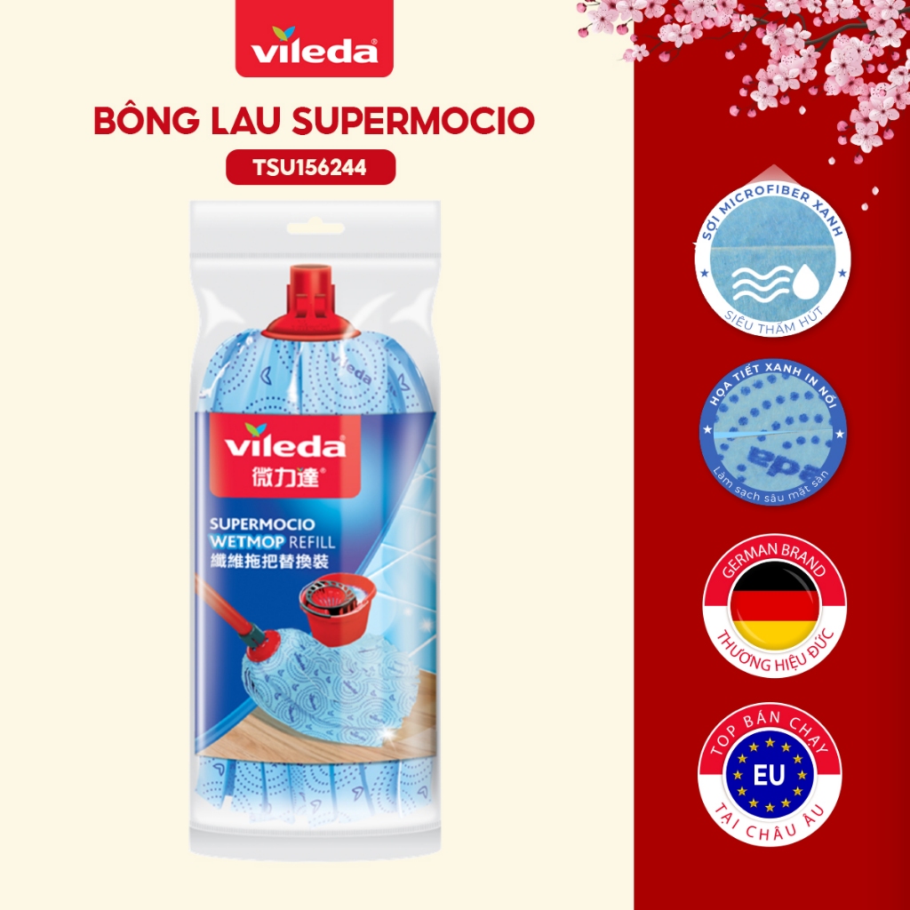 Ảnh Bông lau thay thế cho cây lau nhà VILEDA Wetmop - chính hãng Vileda 4
