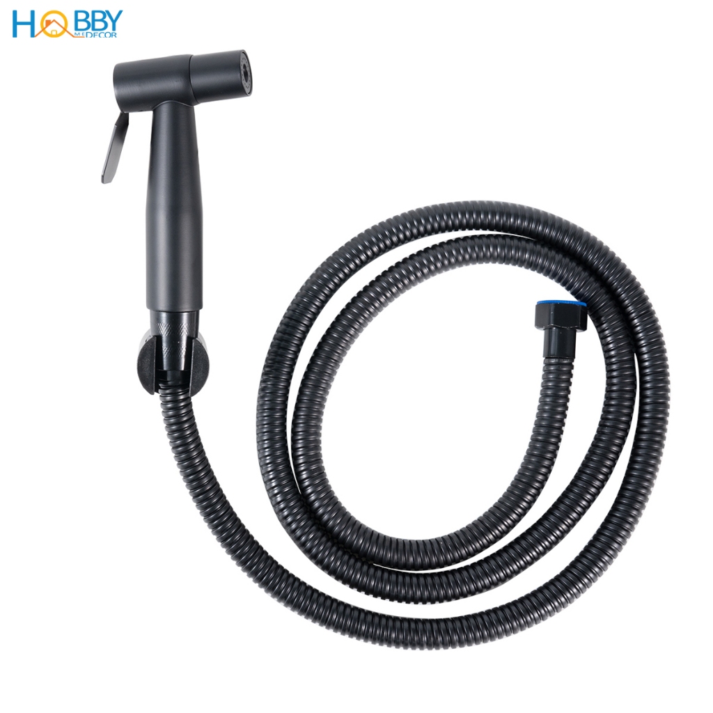Bộ vòi xịt toilet inox 304 sơn đen dây sen 150cm Hobby home decor VSR7