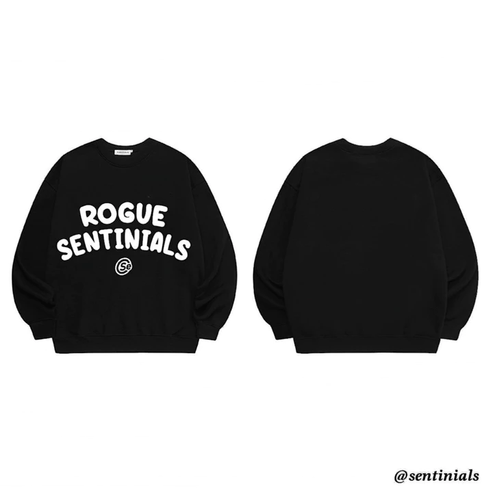 SWEATER CAPS BIGLOGO OVERSIZED SENTINIALS áo cổ tròn tay dài