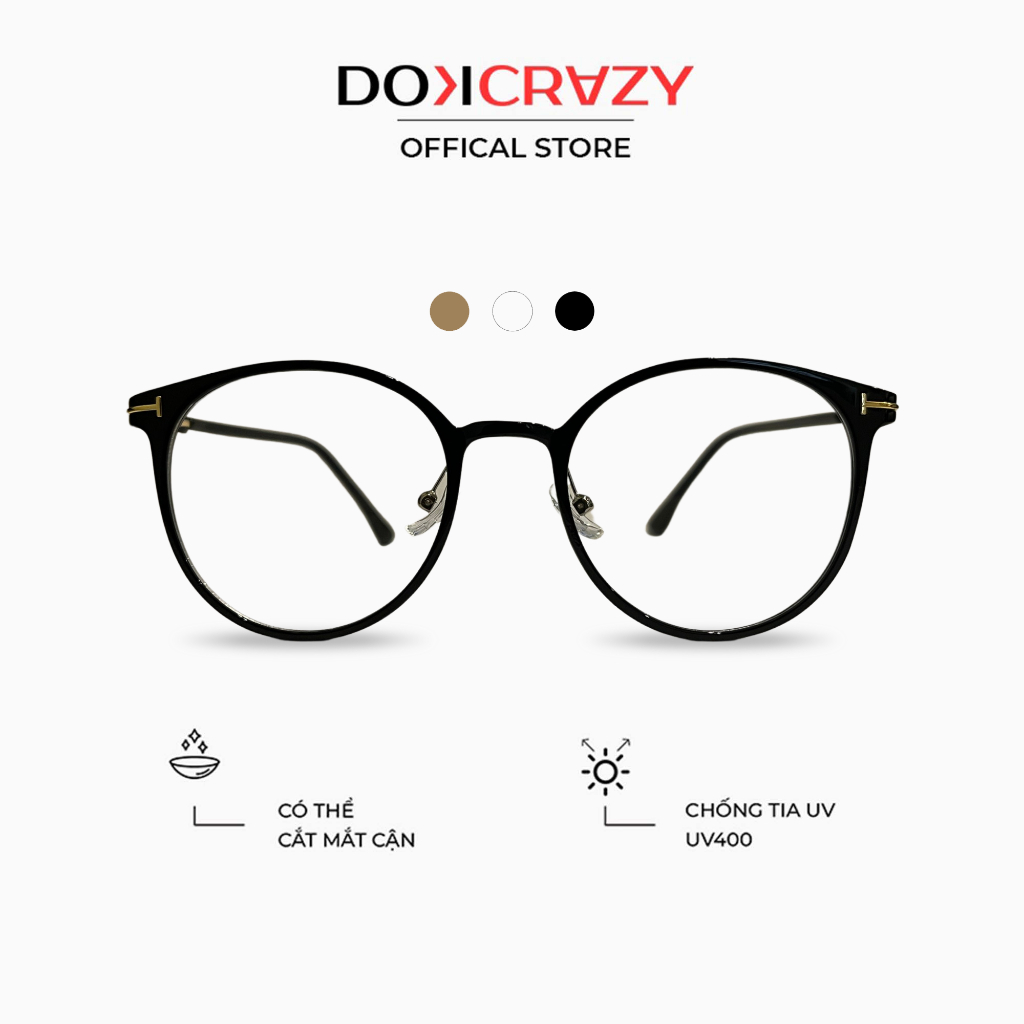 Ảnh Gọng kính DOKCRAZY - C - HEBE Chất liệu nhựa, Hot Trend Hàn Quốc, Chống ánh sáng xanh, rẻ đẹp 1