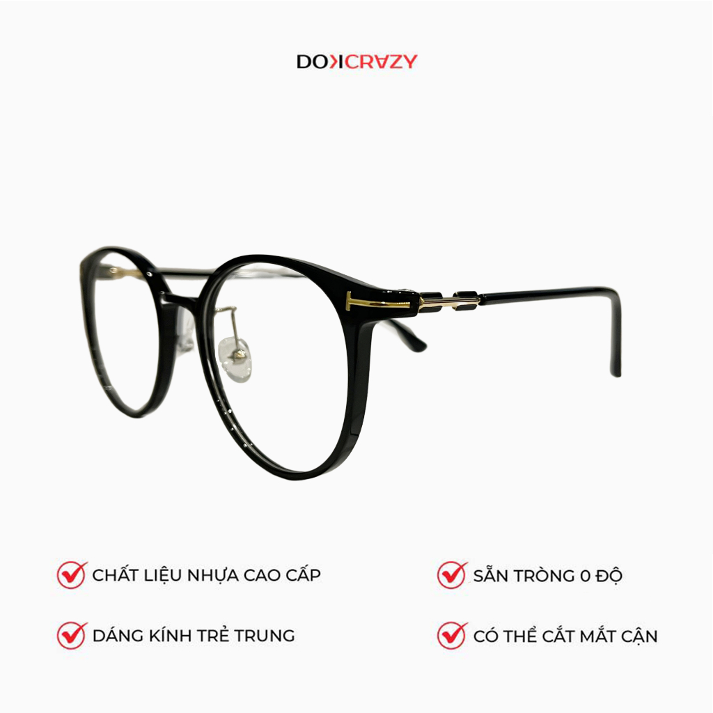 Ảnh Gọng kính DOKCRAZY - C - HEBE Chất liệu nhựa, Hot Trend Hàn Quốc, Chống ánh sáng xanh, rẻ đẹp 2