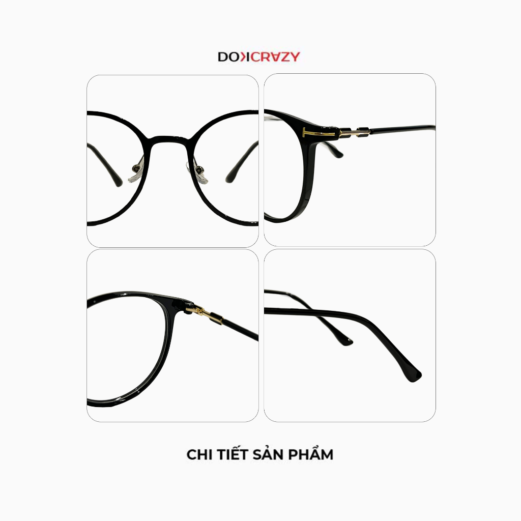 Ảnh Gọng kính DOKCRAZY - C - HEBE Chất liệu nhựa, Hot Trend Hàn Quốc, Chống ánh sáng xanh, rẻ đẹp 3