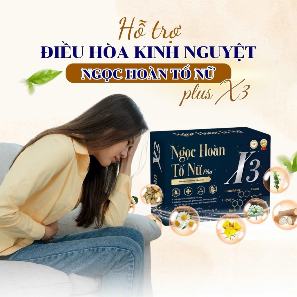 [Chính Hãng] Sâm Tố Nữ NGỌC HOÀN Plus X3 Tái hồi xuân Phiên bản Cao Cấp hổ trợ nội tiết tố nữ 1 hộp 2 lọ Davina