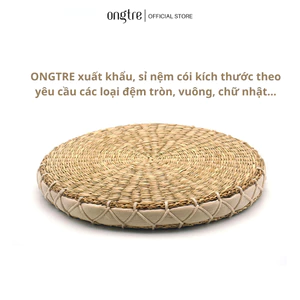 Đệm Cói Ngồi Bệt ONGTRE - Nệm Mút cao cấp Hình Tròn, Hình Vuông, Đệm Lót Ghế, Đệm Ngồi Thiền, Decor Nhà Cửa, Quán Cafe