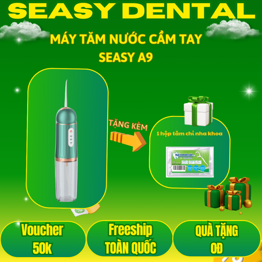 Máy Tăm Nước Cầm Tay SeaSy A9 Pro 3 Chế Độ Vệ Sinh Răng Miệng - Tặng ...