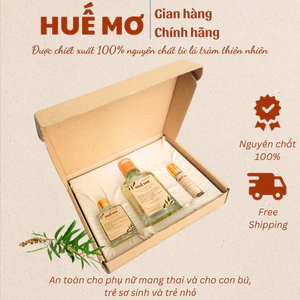 Set Hộp Quà Tặng Tinh Dầu Thiên Nhiên HUẾ MƠ - Hộp Quà Tặng Sức Khỏe, ông bà, người thân, bạn bè