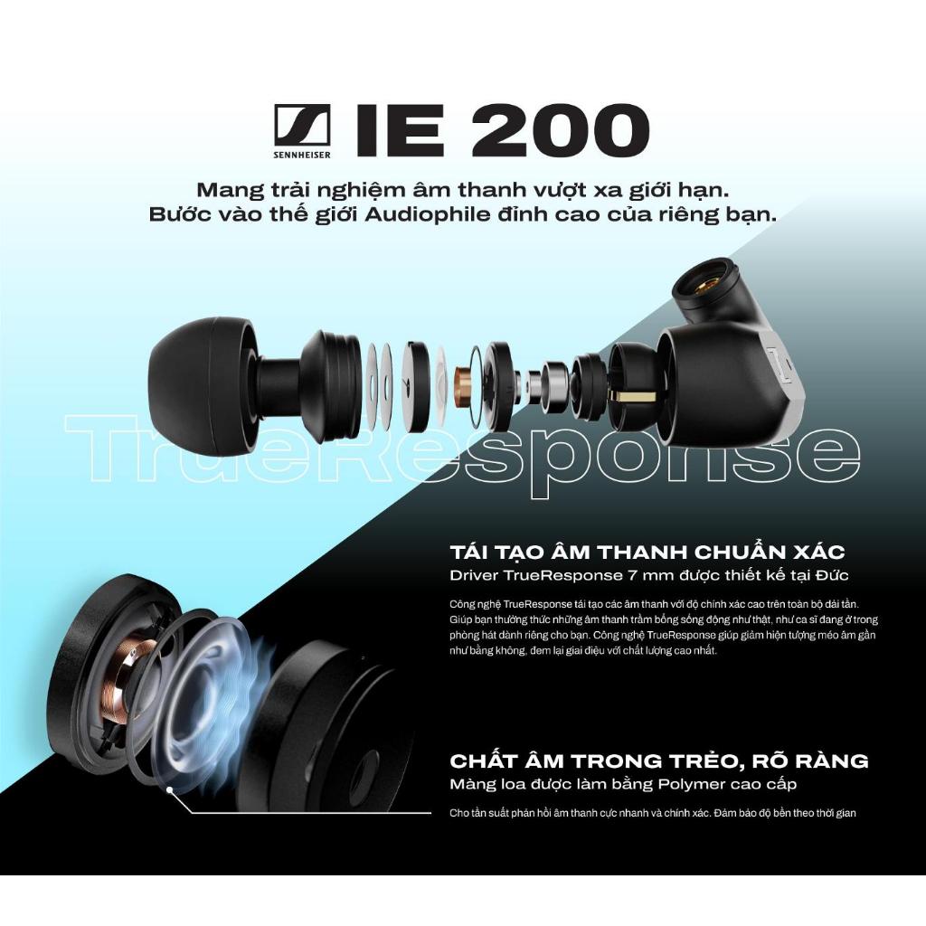 SENNHEISER IE 200 Tai nghe nhét tai Hi-Res | Âm thanh cân bằng | Bảo hành 24 tháng PGI | Thời Đại Công Nghệ | BigBuy360 - bigbuy360.vn