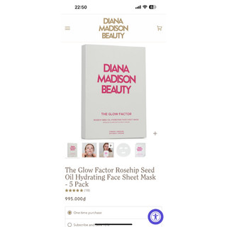 Mặt nạ dưỡng ẩm sáng da The Glow Factor Rosehip Seed Oil Hydrating Face Sheet Mask