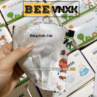 Hộp 50 khẩu trang trẻ em Among US kháng khuẩn 3 lớp, mix hoạ tiết mới nhất 2024 - BEE VNXK
