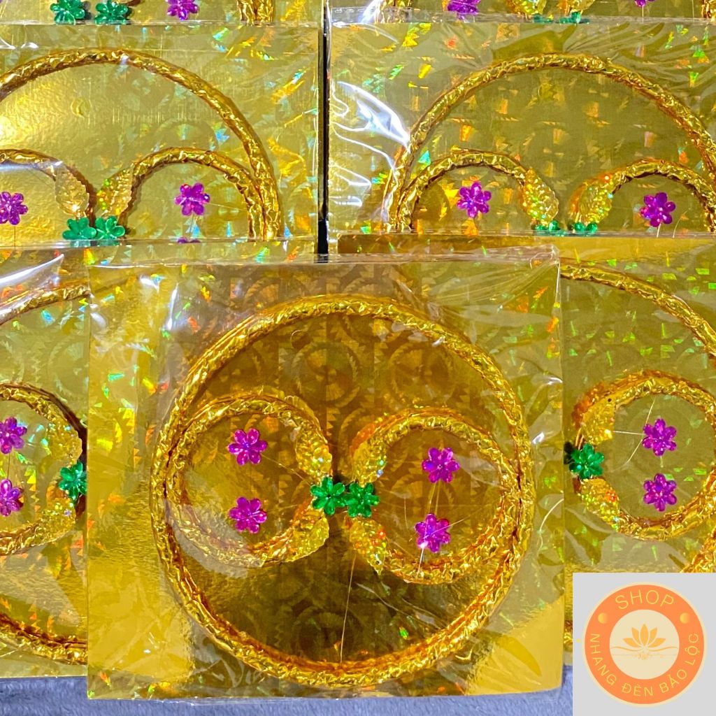 Bộ Trang Sức Màu Vàng Ánh Loại Cao Cấp Cúng Mụ,đầy Tháng,Thôi Lôi,kiềng,Lắc ,Nhẫn -Nhang Đèn Bảo Lộc