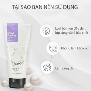 Tẩy da chết, Tẩy tế bào chết ngọc trai White Jewel Peeling THE FACE SHOP 120ml Hàn Quốc