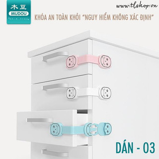 Chốt khóa tủ an toàn cho bé, Cài khóa an toàn, Khóa tủ nhựa, trẻ em, khóa tủ lạnh an toàn cho bé hình cún