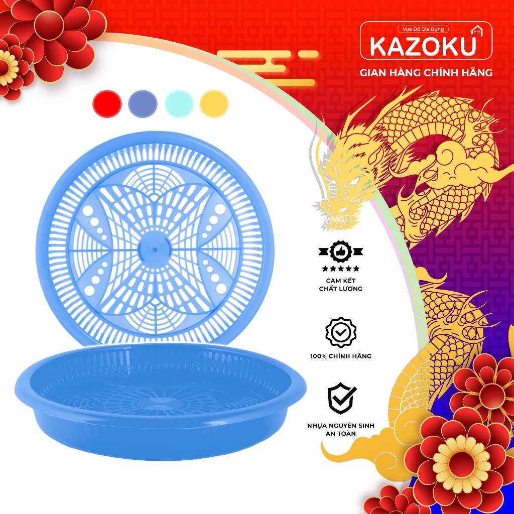 Khay Úp Ly Tròn Hình Cánh Bướm - Úp được 4 ly - Đỏ Cam Vàng Dương Ngọc Chuối - Kazoku [TDULT]